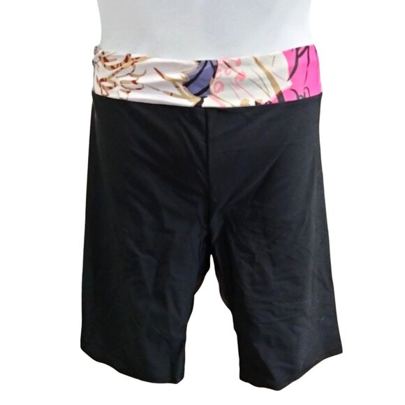 Lalagen Plus Size 3X Tankini Set Lace-up Front Racerback Tank Top Capri Shorts - Picture 4 of 10